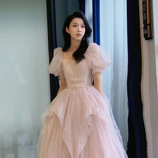 Ball Puff-Sleeve Gown Evening