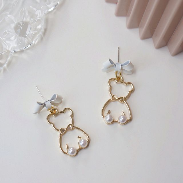 Dangle Bear Earring Alloy