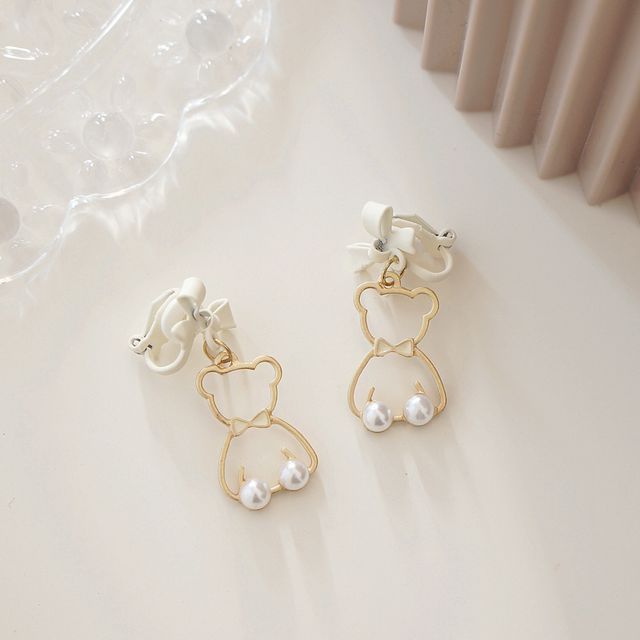 Dangle Bear Earring Alloy