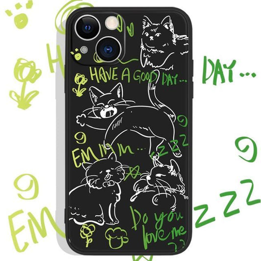 Phone Cat Print Case