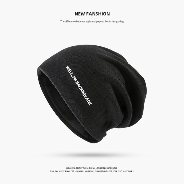 Lettering Beanie Knit