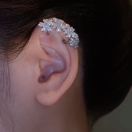 Cuff Ear Floral Rhinestone