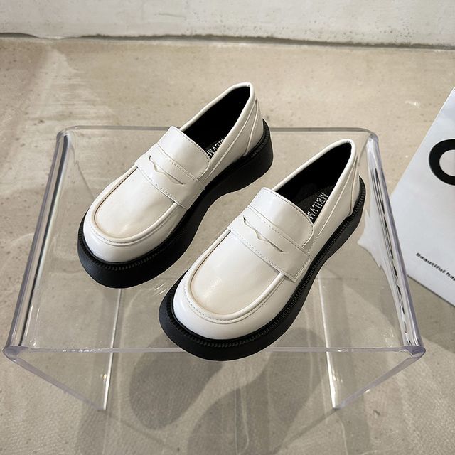 Loafers Faux Leather Platform