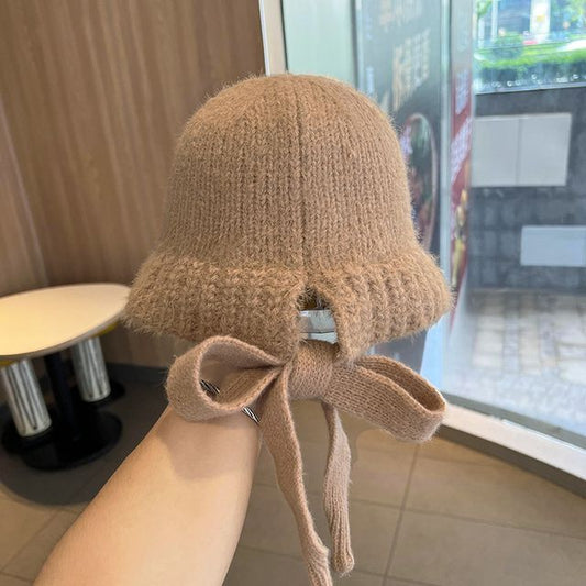 Knit Beanie Bow