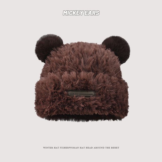 Fluffy Ear Beanie Detail