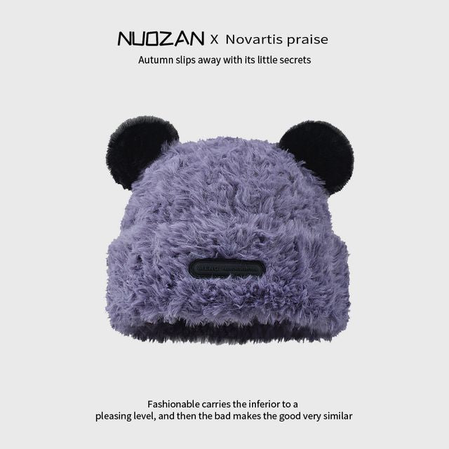 Fluffy Ear Beanie Detail