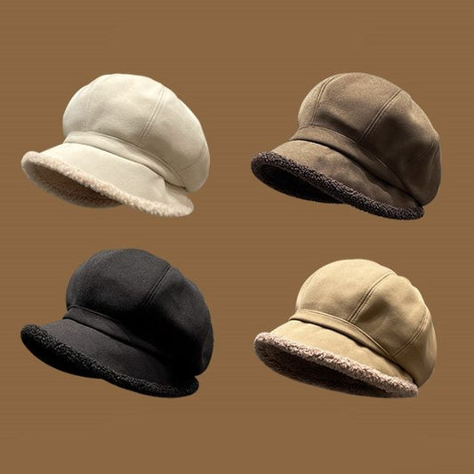 Shearling Faux Beret Trim