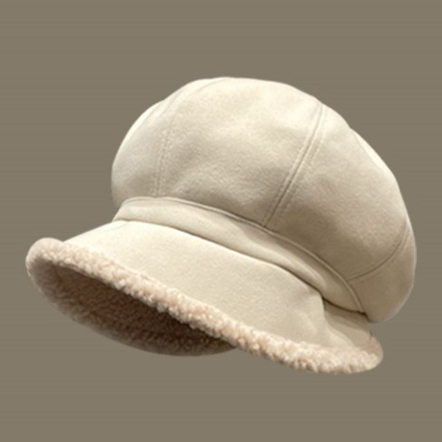 Shearling Faux Beret Trim