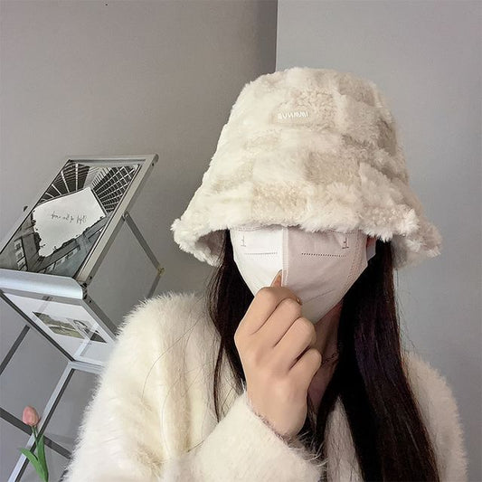 Bucket Fluffy Hat Plain