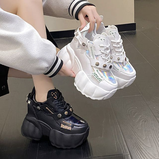 Platform Studded Sneakers