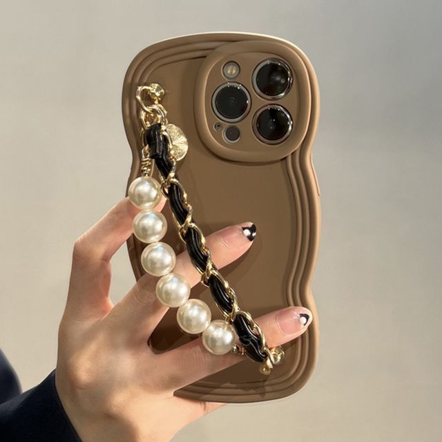 Faux Chain Case Pearl Phone