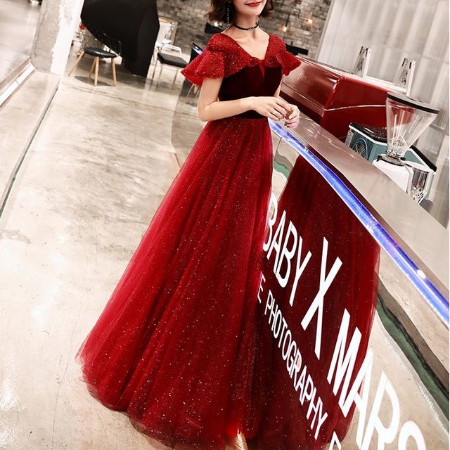 A-Line Gown Designs) Plain Evening (Various