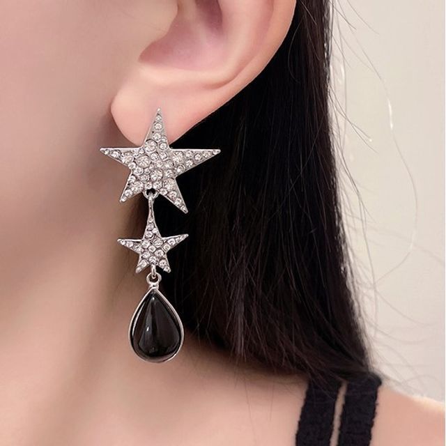 Star Rhinestone Earring Drop