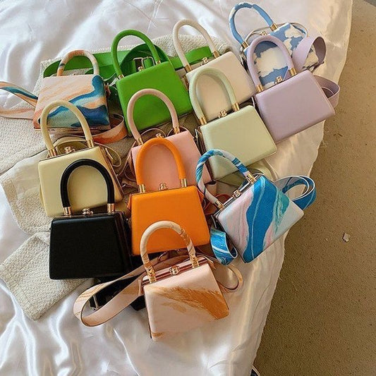 Bag Leather Boxy Plain Faux Hand