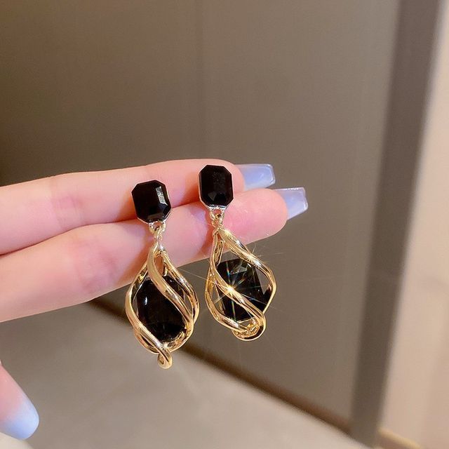 Earring Faux Alloy Crystal Dangle