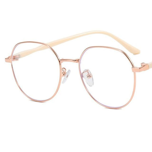 Blue Eyeglasses Frame Round Light Blocking