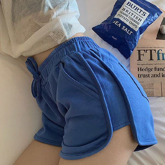 Waist Plain Shorts High