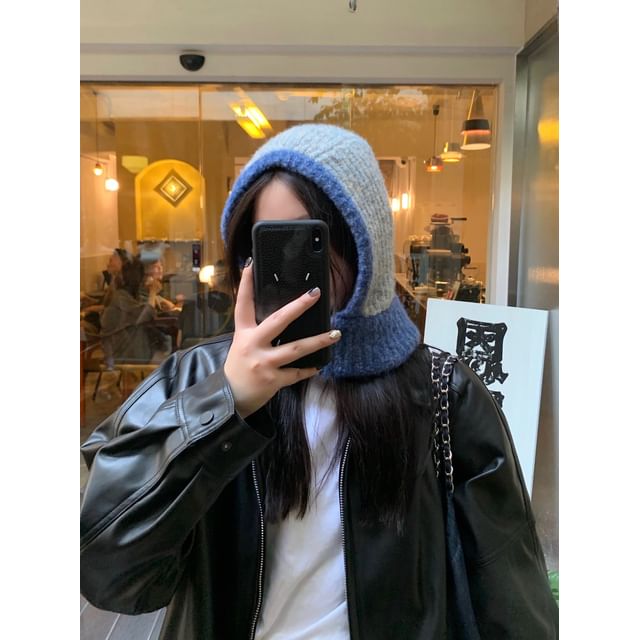 Balaclava Trim Knit Contrast