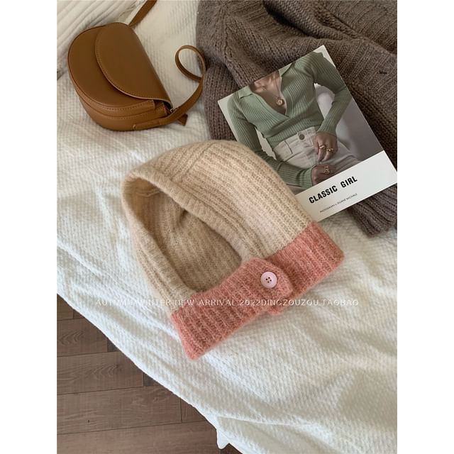 Balaclava Trim Knit Contrast