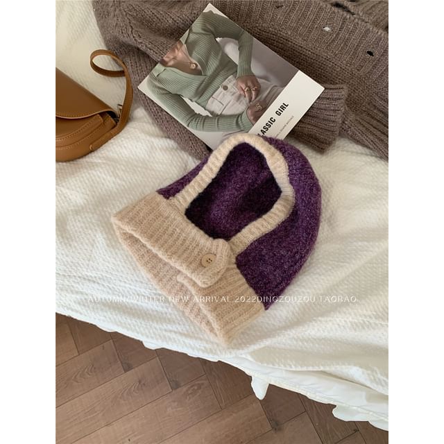 Balaclava Trim Knit Contrast