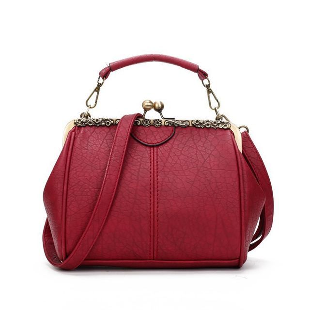 Bag Crossbody Plain Lock Top Handle Kiss