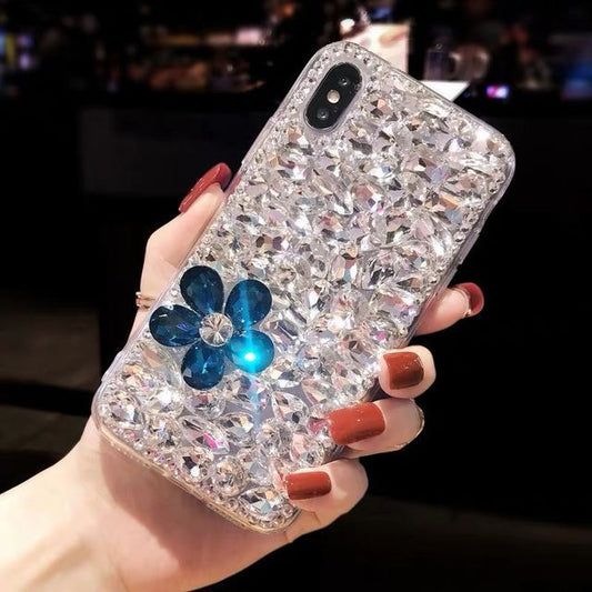 Floral Phone Rhinestone Case