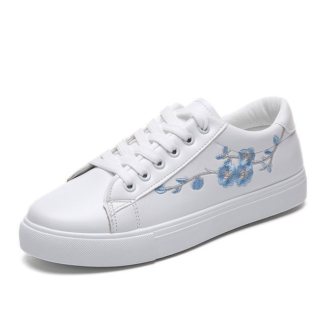 Sneakers Floral Embroidered Lace-Up