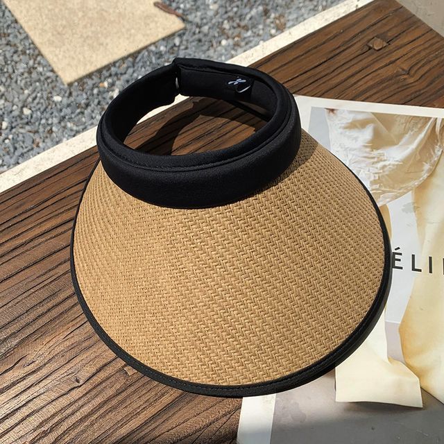 Contrast Straw Visor Sun Trim