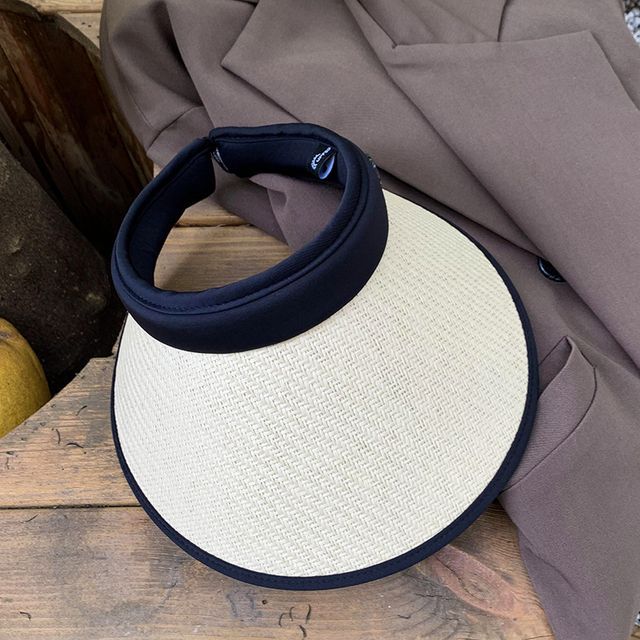 Contrast Straw Visor Sun Trim