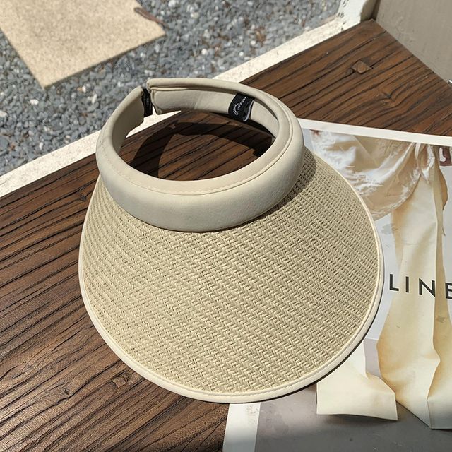 Contrast Straw Visor Sun Trim