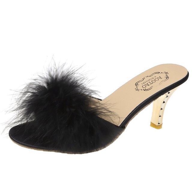 Heel Slide High Sandals Feather
