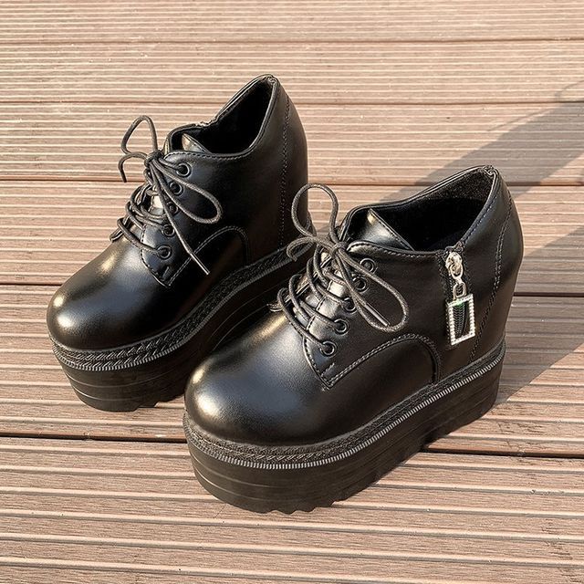 Platform Wedge Ups Lace Hidden