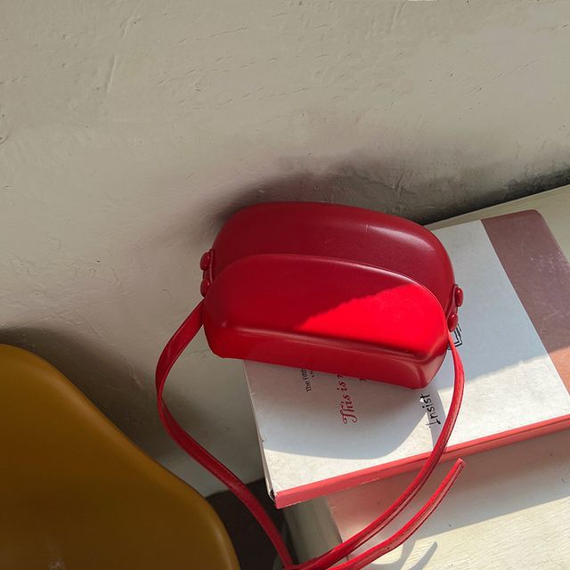 Bag Crossbody Flap Leather Buckled Faux