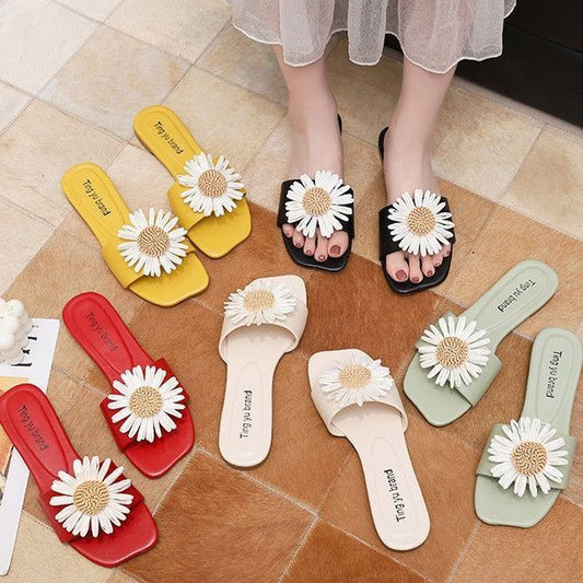 Flower Sandals Slide Applique