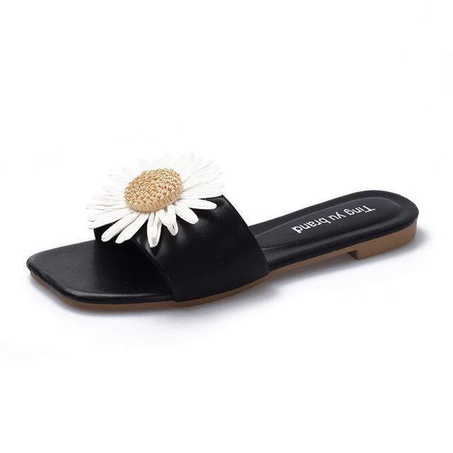 Flower Sandals Slide Applique