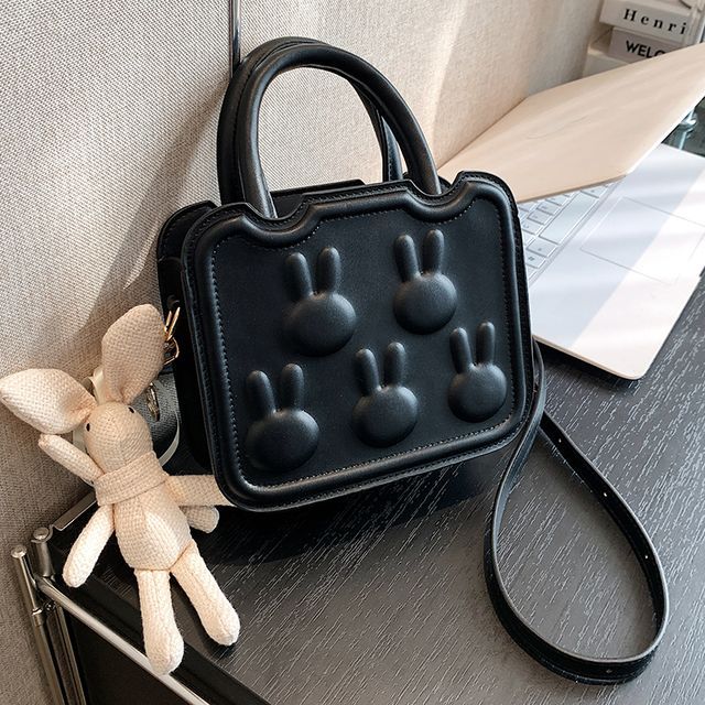 Rabbit Handle Bag Top Crossbody Faux Leather