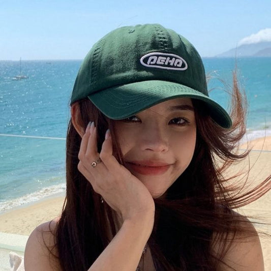 Lettering Applique Baseball Cap