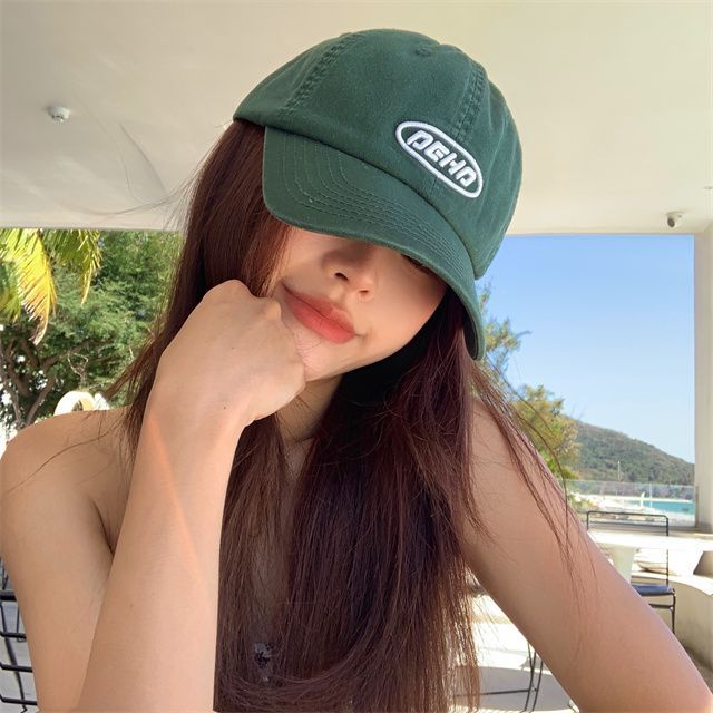 Lettering Applique Baseball Cap