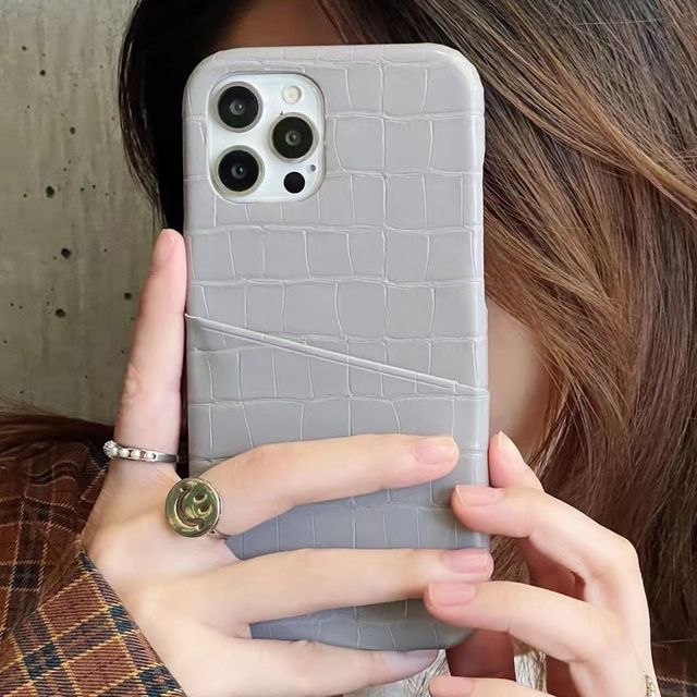 Holder Phone Card Faux Case Leather