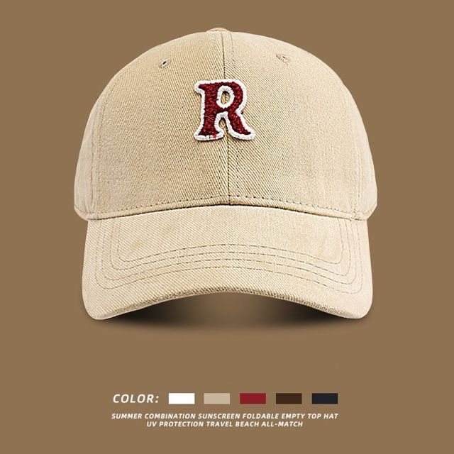 Lettering Baseball Cap Applique