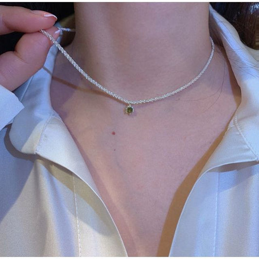 Choker Alloy Pendant Rhinestone