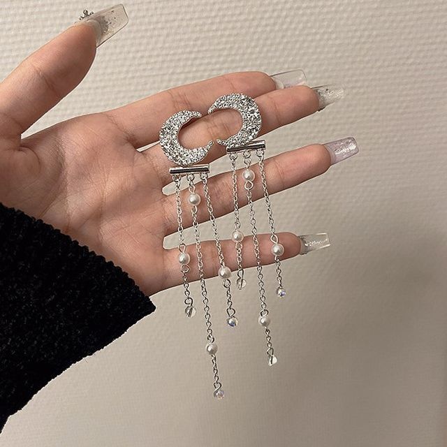 Moon Star / Earring Choker Alloy Fringed