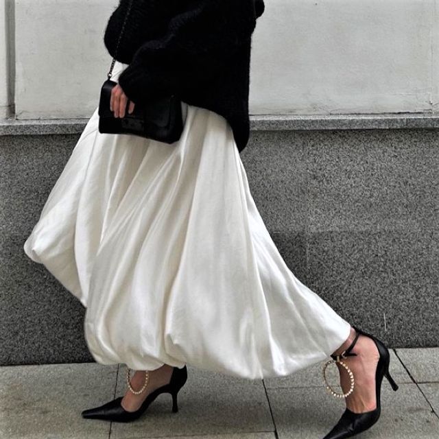 A-Line Maxi High Plain Waist Skirt