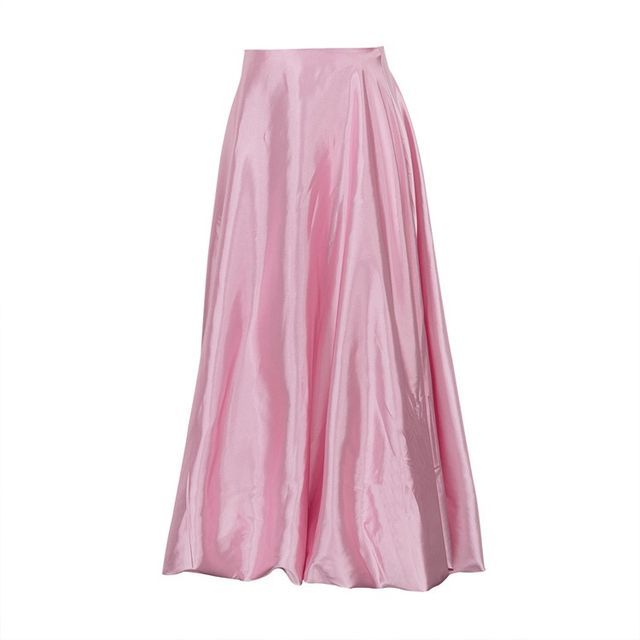 A-Line Maxi High Plain Waist Skirt