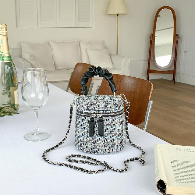 Bag Zip Tweed Crossbody