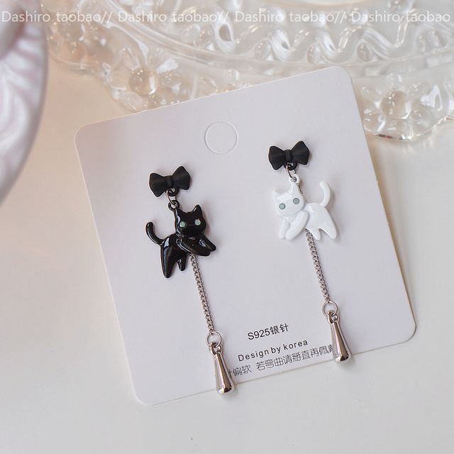 Cat Alloy designs) Asymmetrical Dangle Earring (various