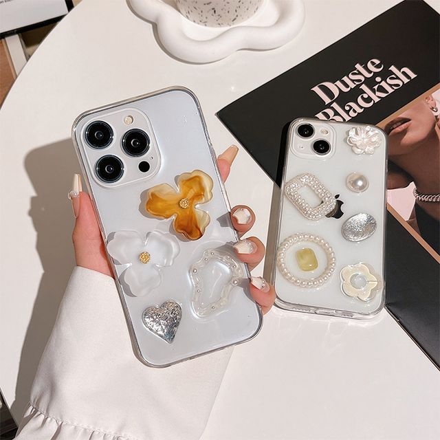 Phone Embellished Case Transparent