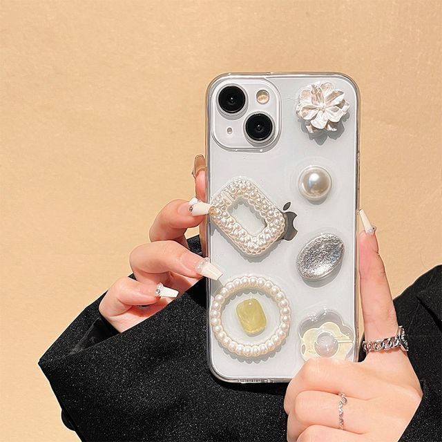 Phone Embellished Case Transparent