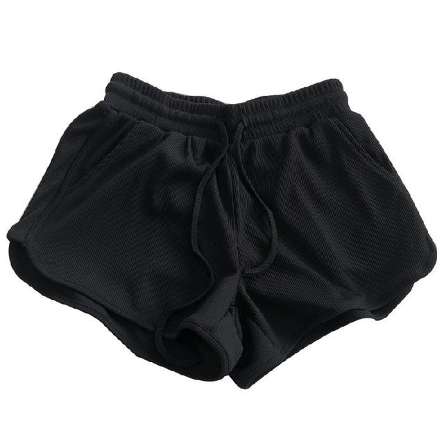 Drawstring Plain Sweat Waist Shorts