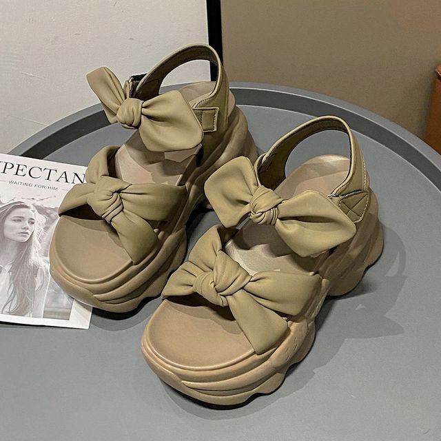Platform Bow Sandals